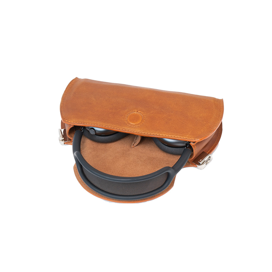 Leather Case for AirPods Max (Tan - full-grain)-1